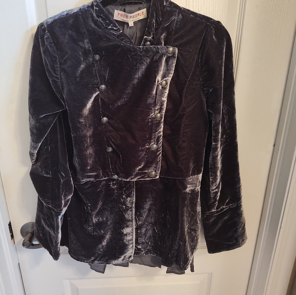 Free People Velvet lightweight jacket.